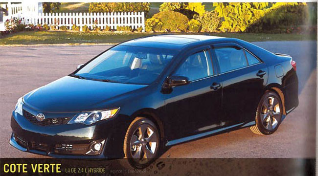 Канадский журнал рассекретил Toyota Camry 2012